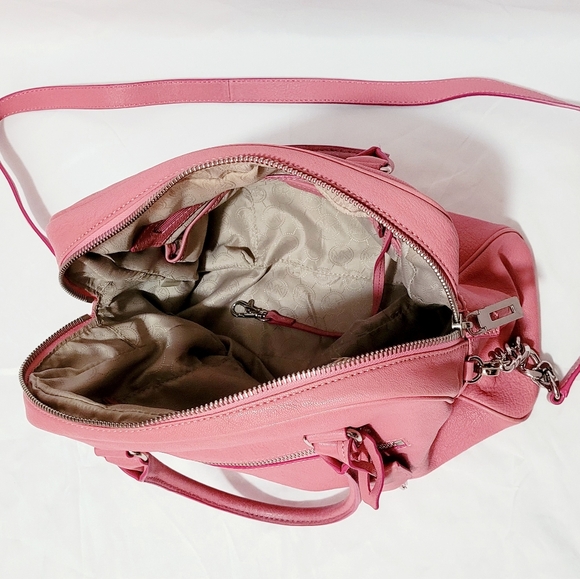 Michael Kors MK Studio Mercer Medium Duffel Satchel Shoulder Bag Pink - Picture 13 of 16